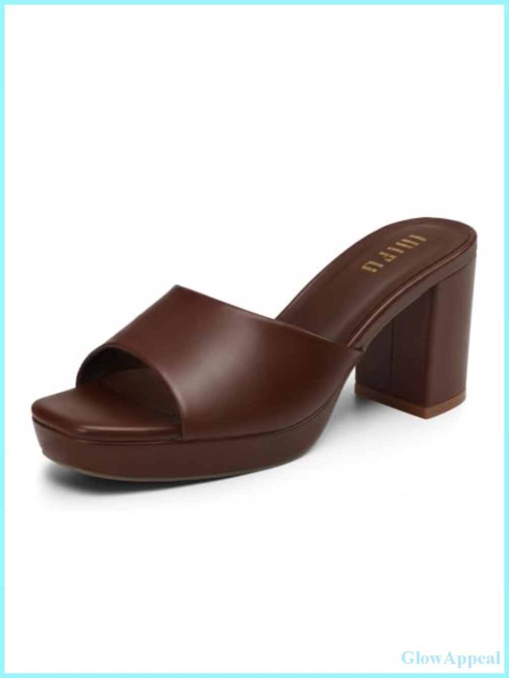 Chunky Platform Block Heel Mule Sandals Square Toe Slip On 3 Inch Padded